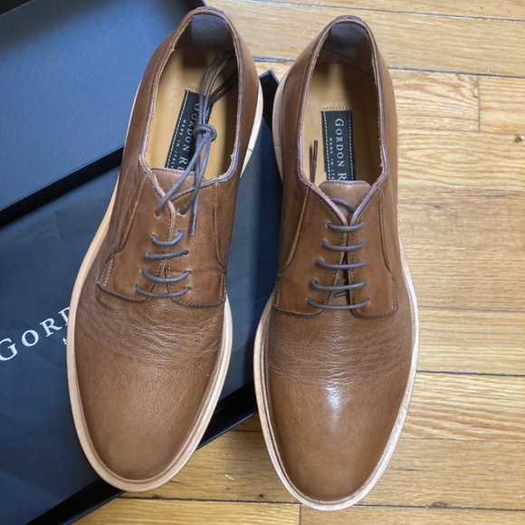 Made in Italy Gordon Rush brown leather oxfords - Picture 5 of 7